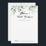 Carte Conseil Elégant or verdure Mariage bien vouloir<br><div class="desc">Cette élégante carte de conseil en or vert mariage est parfaite pour un mariage moderne. Le design se compose d'or dessiné à la main et de feuilles d'eucalyptus verts botaniques, inspirant la beauté artistique. Ces cartes sont parfaites pour un mariage, une douche nuptiale, un baby shower, une fête de remise...</div>