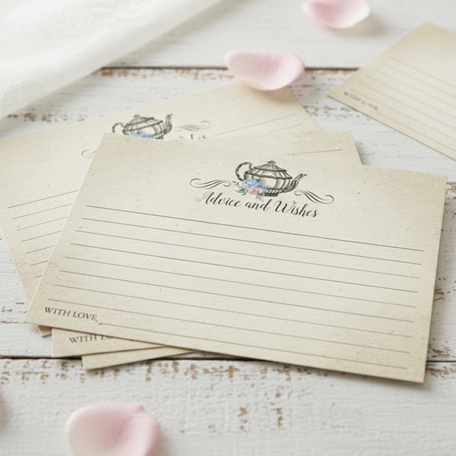 Carte Conseil Elégante Tea Party Vintage (Créateur téléchargé)