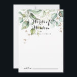 Carte Conseil Élégante Verdure or Mariage Paroles de sagesse<br><div class="desc">Cette élégante carte de conseil en or verdoyante mariage des mots de sagesse est parfaite pour un mariage moderne. Le design se compose d'or dessiné à la main et de feuilles d'eucalyptus verts botaniques, inspirant la beauté artistique. Ces cartes sont parfaites pour un mariage, une douche nuptiale, un baby shower,...</div>