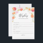 Carte Conseil Envies de pêches et de fleurs pour mariée et chamb<br><div class="desc">Aquarelle Peaches et Fleurs Voeux pour Mariée et Groom Card. Carte de voeux féministe avec script fantaisiste et aquarelle illustrant pêches,  pivoines,  eucalyptus avec d'autres accents foliaires et floraux. Partagez vos espoirs et vos souhaits pour les jeunes mariés.</div>