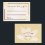 Carte Conseil Ethereal Champagne Magnolia, Mariage<br><div class="desc">Carte de conseil mariage présentant une fleur délicate de magnolia en ivoire sur un arrière - plan floral abstrait dans la même teinte avec le titre : "Conseil pour la mariée et la mariée" dans un élégant script de calligraphie, entouré de deux bordures minces. Sur le côté arrière sont vos...</div>