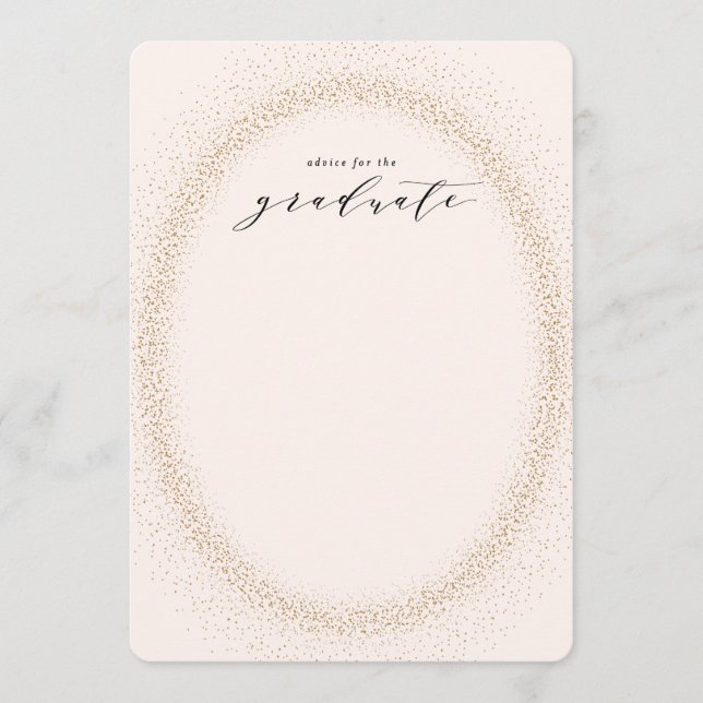 Carte Conseil Étincelle Graduation Mots de sagesse Conseils Cart (Devant)