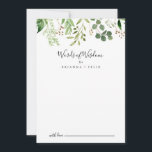 Carte Conseil Eucalyptus Simple Floral Mariage Mots de sagesse<br><div class="desc">Cette simple carte de conseil aux mots mariages à fleurs d'eucalyptus est parfaite pour un mariage moderne. Le design présente artistiquement peint à la main de beaux feuilles vert eucalyptus arrangés en formes géométriques, inspirant la beauté naturelle. Ces cartes sont parfaites pour un mariage, une douche nuptiale, un baby shower,...</div>