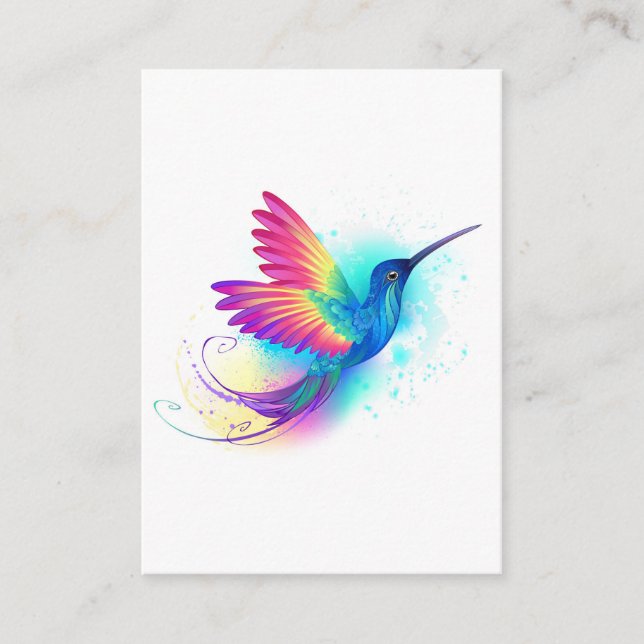 Carte Conseil Exotic Rainbow Hummingbird (Devant)