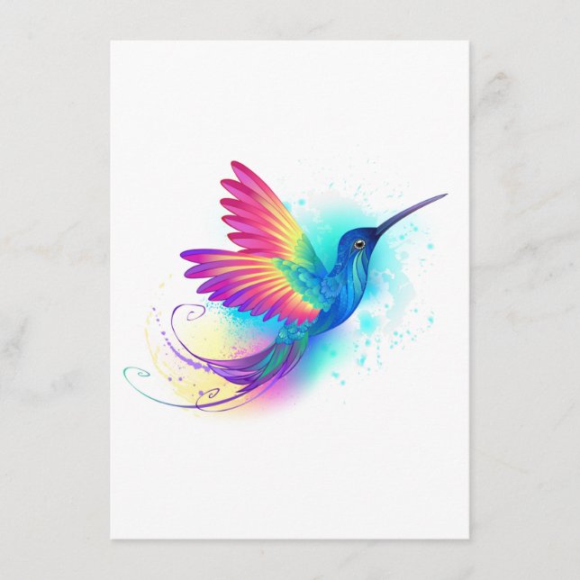 Carte Conseil Exotic Rainbow Hummingbird (Devant)
