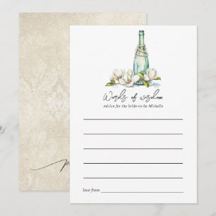 Carte Conseil Fête de Fiançailles Perles et Prosecco