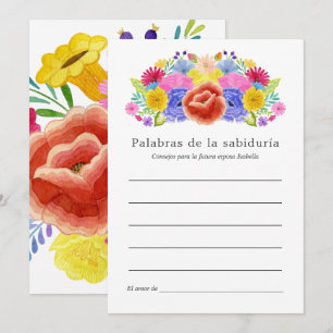 Carte Conseil Fête de mariage Floral Fiesta Espagnole