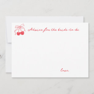 Carte Conseil Fête des mariées Coquette Cherry