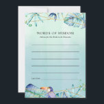 Carte Conseil Fête des mariées géométrique tropicale exotique<br><div class="desc">Conseil de douche nuptiale d'été pour la mariée d'être carte avec des feuilles tropicaux,  un toucan et un cadre géométrique or.</div>