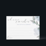 Carte Conseil Fête des mariées mariage Dusty bleu gris aquarelle<br><div class="desc">Bouquet bleu et gris poussiéreux Fête des mariées ou cartes de conseil Mariage : Ce design présente des fleurs bleu / bleu-gris douces avec des lettres décontractées et rebondissantes. Le dos a une couronne avec les initiales du couple et la date du mariage. Lorsque vos invités écrivent leurs conseils et...</div>