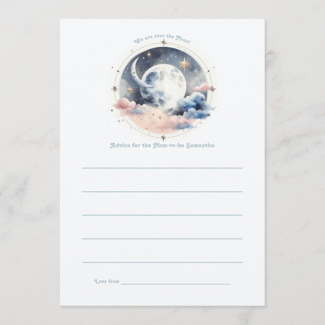 Carte Conseil Fête Prénatale Céleste : Chang'e s'envole vers la  (Devant)