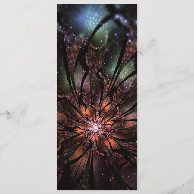 Carte Conseil Fleur imaginaire fractale douce et tendresse (Devant)
