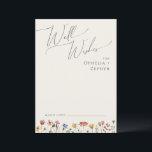 Carte Conseil Fleur sauvage coloré Beige Mariage Bonne Chance Ca<br><div class="desc">Cette carte de voeux de mariage beige fleur sauvage colorée est parfaite pour votre mariage d'été simple et fantaisiste en arc-en-ciel boho. Les fleurs aux couleurs rose, jaune, orange et or, qui donnent à ce produit l'impression d'un élégant jardin vintage minimaliste de printemps hippie. Le design moderne est artistique et...</div>