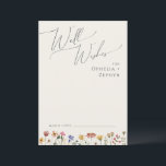 Carte Conseil Fleur sauvage coloré Beige Mariage Bonne Chance Ca<br><div class="desc">Cette carte de voeux de mariage beige fleur sauvage colorée est parfaite pour votre mariage d'été simple et fantaisiste en arc-en-ciel boho. Les fleurs aux couleurs rose, jaune, orange et or, qui donnent à ce produit l'impression d'un élégant jardin vintage minimaliste de printemps hippie. Le design moderne est artistique et...</div>