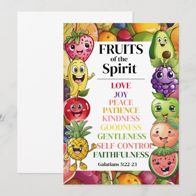 Carte Conseil Fruits de l'Esprit (Devant / Derrière)