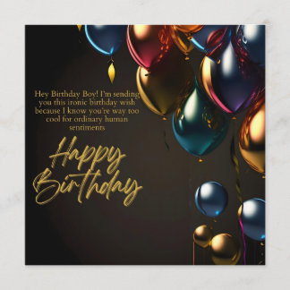 Carte Conseil Garçon d'anniversaire ironique