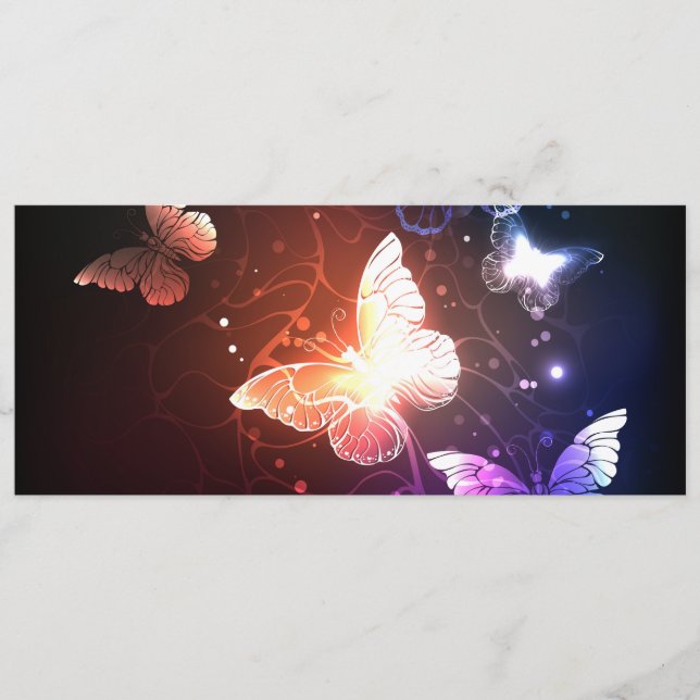 Carte Conseil Glowing Night Butterflies (Devant)