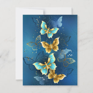 Carte Conseil Golden butterflies