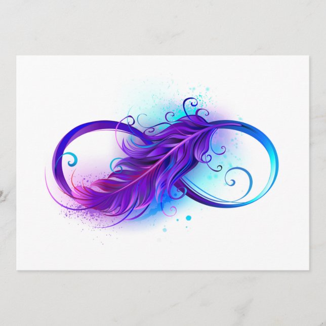 Carte Conseil Infini avec plume violette (Devant)