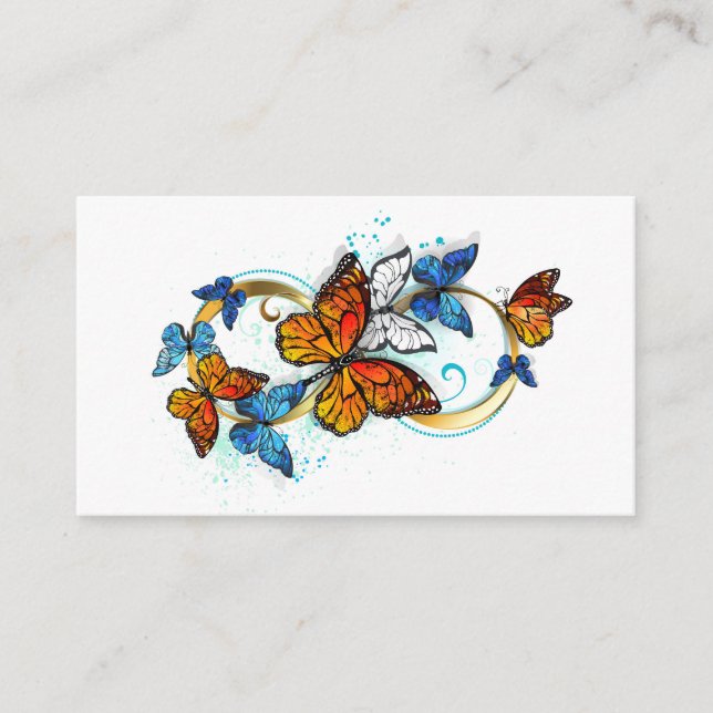 Carte Conseil Infinité de papillons monarques (Devant)