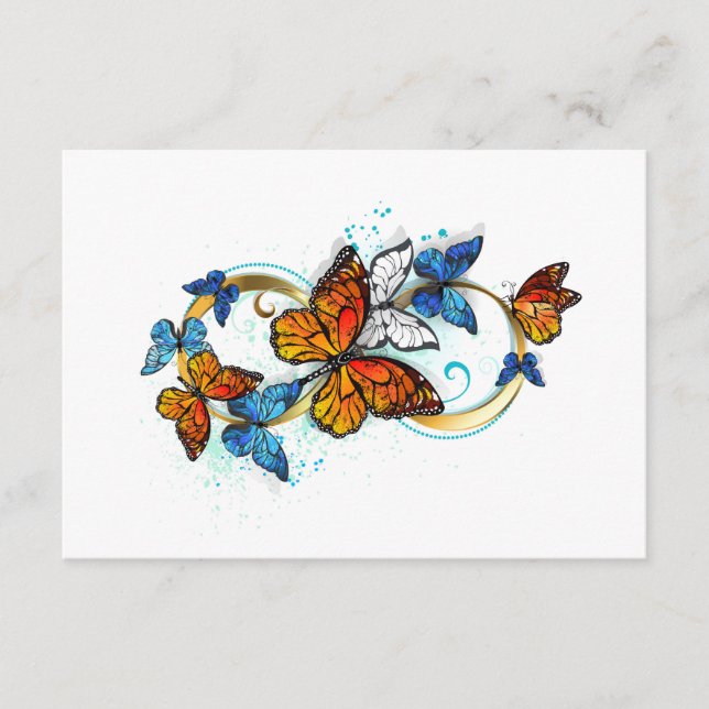 Carte Conseil Infinité de papillons monarques (Devant)