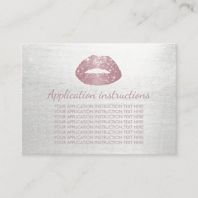 Carte Conseil Instructions pour l'application de maquillage Rose (Devant)