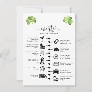 Carte Conseil Itinéraire invité du Mariage irlandais