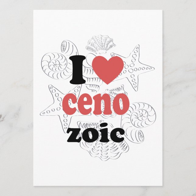 Carte Conseil J'aime Cénozoïque drôle de citation pour les scien (Devant)