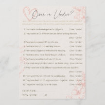 Jeu de Salle de Mariage Minimaliste Rose Over ou U