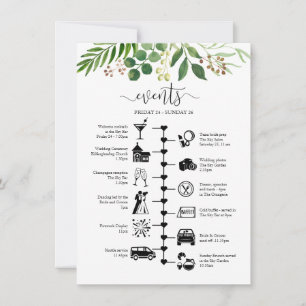 Carte Conseil Jolie verdure Mariage Guest Itinéraire