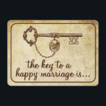Carte Conseil La Clé D'Un Mariage Heureux Est... Mariage vintage<br><div class="desc">Ces cartes de conseil vintage sont le gardien parfait de chacun de vos invités à votre mariage. Le design simple et élégant permettra à vos invités d'écrire une note de conseil à garder et à lire dans les années à venir.</div>
