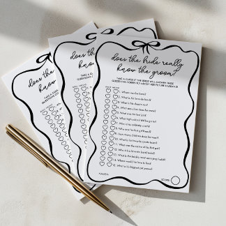 Carte Conseil La mariée connaît-elle la douche nuptiale à nœud p