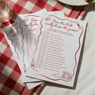 Carte Conseil La mariée connaît-elle vraiment le marié Shower de