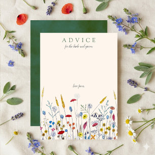 Carte Conseil La Suite de Mariage de Prairie de Fleurs Sauvages