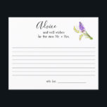 Carte conseil Lavande d'aquarelle et fleurs vertes<br><div class="desc">Lavande d'aquarelle douce et fleurs vertes. Personnalisez notre superbe papeterie avec vos détails de l'événement facilement et rapidement,  appuyez simplement sur le bouton customiser. La coordination à l'envers est incluse. Les articles correspondants pour compléter votre collection d'événements sont disponibles dans notre boutique Zazzle!</div>