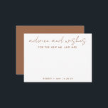 Carte Conseil Le nouveau M.   Mme Minimaliste Mariage en terre c<br><div class="desc">Utilisez cette carte de voeux moderne à votre fête pour que les invités laissent une note personnelle à l'invité d'honneur. Ajoutez vos informations sur le formulaire modèle. Le menu d'édition avancée vous permet de modifier les couleurs et les polices.</div>