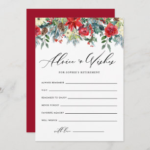 Carte Conseil Les fleurs d'hiver Garland Retraite bien souhaits