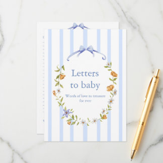 Carte Conseil letters to baby