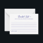 Carte Conseil Liste des seaux bleu marine Aventures de vie Maria<br><div class="desc">Ces charmantes cartes bleues de poche marine seront une alternative parfaite à un livre d'hôtes mariage traditionnel. Vous aurez tous vos invités à discuter des meilleures idées à visiter ou à faire dans votre vie ensemble en couple marié!</div>