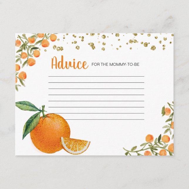 Carte conseil Little Cutie Orange (Devant)