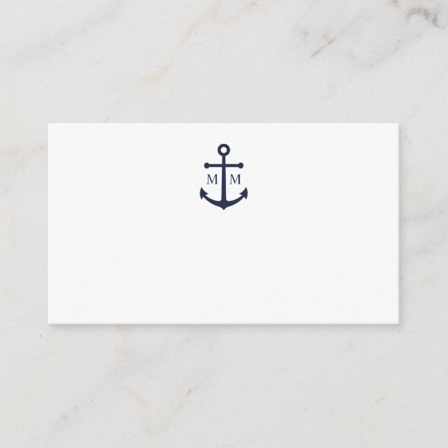 Carte Conseil Mariage Ancre bleu marine (Devant)