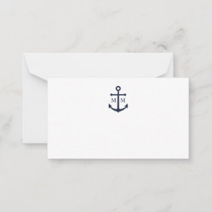 Carte Conseil Mariage Ancre bleu marine