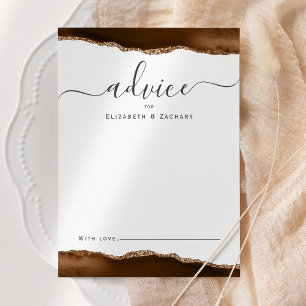 Carte Conseil Mariage Brun Doré Agate Élégant