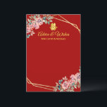 Carte Conseil Mariage chinois de couronnes géométriques en or ro<br><div class="desc">Réalisez votre mariage de rêve avec une touche orientale ! Vous pouvez customiser la conception en ajoutant vos noms et votre date de mariage, etc. Vous êtes également invités à me contacter pour tout design spécial qui est unique pour vous. Symbole de bonheur double et décorations rouges sont les objets...</div>