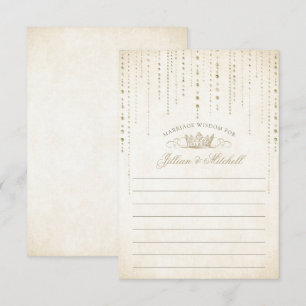 Carte Conseil Mariage Conte de Fée Couronne d'Or