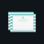 Carte Conseil Mariage d'Ancre de bande turquoise marine<br><div class="desc">Célébrez avec style avec ces cartes de conseils nautiques d'ancre. Le design simple et élégant permettra à vos invités d'écrire une note de conseil à garder et à lire dans les années à venir. Le libellé est facile à personnaliser, de sorte que ces cartes peuvent rapidement être transformées en cartes...</div>