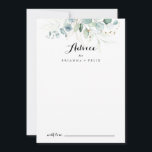 Carte Conseil Mariage de calligraphie florale d'or Eucalyptus ru<br><div class="desc">Cette carte de conseil mariage de calligraphie florale d'eucalyptus rustique est parfaite pour un mariage simple. Cette conception artistique présente des feuilles d'or dessinées à la main et des feuilles d'aquarelle vert d'eucalyptus, une beauté naturelle inspirante. Ces cartes sont parfaites pour un mariage, une douche nuptiale, un baby shower, une...</div>