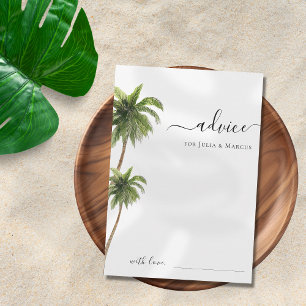 Carte Conseil Mariage de destination tropical sous les palmiers
