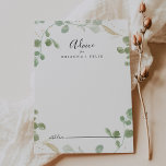 Carte Conseil Mariage de feuillage Gold Confetti Eucalyptus<br><div class="desc">Cette carte de conseil mariage de confetti d'or eucalyptus feuillage est parfaite pour un mariage rustique. Le design comprend un feuillage vert d'eucalyptus aquarelle avec des confettis d'or. Ces cartes sont parfaites pour un mariage, une douche nuptiale, un baby shower, une fête de remise de diplômes et plus encore. Personnalisez...</div>