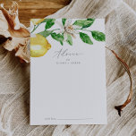 Carte Conseil Mariage de jardin de citron moderne<br><div class="desc">Cette carte moderne citronnier jardin mariage est parfaite pour un mariage de printemps ou d'été et peut être utilisée pour n'importe quel événement. Le design méditerranéen rustique présente de beaux citrons aquarellés aux fleurs blanches bohème et d'élégants feuilles verts. Ces cartes de conseil peuvent être utilisées comme alternative de livre...</div>